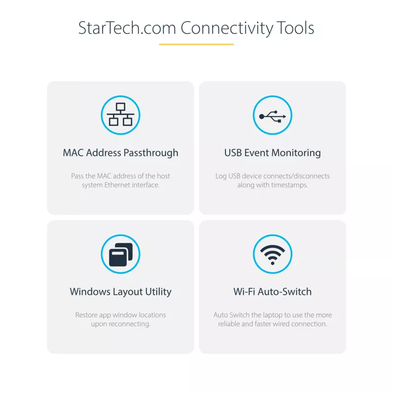 StarTech.com USB-C KVM prijungimo stotelė dviem nešiojamiesiems kompiuteriams, dviejų monitorių 4K 60Hz DisplayPort dokas, 5 prievadų USB šakotuvas, GbE, 90W/45W maitinimo tiekimas dviem nešiojamiesiems kompiuteriams, Windows/Mac, 2 kompiuterių KVM dokas – TAA