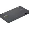StarTech.com 2 prievadų hibridinis USB-A + HDMI ir USB-C KVM jungiklis - vienas 4K 60Hz HDMI 2.0 monitorius - kompaktiškas stalinio ir/ar nešiojamojo kompiuterio HDMI KVM jungiklis - maitinamas per USB magistralę - suderinamas su Thunderbolt 3