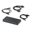 StarTech.com 2 prievadų hibridinis USB-A + HDMI ir USB-C KVM jungiklis - vienas 4K 60Hz HDMI 2.0 monitorius - kompaktiškas stalinio ir/ar nešiojamojo kompiuterio HDMI KVM jungiklis - maitinamas per USB magistralę - suderinamas su Thunderbolt 3
