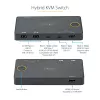 StarTech.com 2 prievadų hibridinis USB-A + HDMI ir USB-C KVM jungiklis - vienas 4K 60Hz HDMI 2.0 monitorius - kompaktiškas stalinio ir/ar nešiojamojo kompiuterio HDMI KVM jungiklis - maitinamas per USB magistralę - suderinamas su Thunderbolt 3