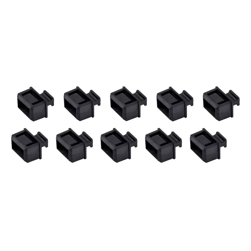 StarTech.com SFP dulkių gaubteliai - 10 vnt. pakuotė, SFP, guma, juoda, tinklo komutatorius, 14.6 mm, 10.1 mm