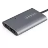 StarTech.com Thunderbolt į dviejų DisplayPort adapteris DP 1.4, du 4K 60Hz arba vienas 8K/5K Thunderbolt į DP keitiklis, 2x DisplayPort monitoriaus vaizdo adapteris - Mac ir Windows