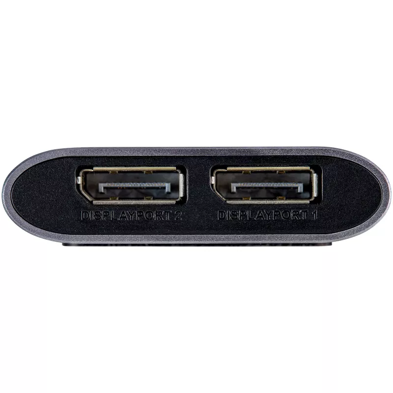 StarTech.com Thunderbolt į dviejų DisplayPort adapteris DP 1.4, du 4K 60Hz arba vienas 8K/5K Thunderbolt į DP keitiklis, 2x DisplayPort monitoriaus vaizdo adapteris - Mac ir Windows