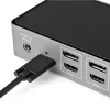 StarTech.com USB-C ir USB-A dokas – hibridinė universali trijų monitorių nešiojamojo kompiuterio prijungimo stotelė su DisplayPort ir HDMI 4K 60Hz – 85W energijos tiekimas, 6x USB šakotuvas, GbE, garso išvestis – USB 3.1 Gen 2 10Gbps – TAA