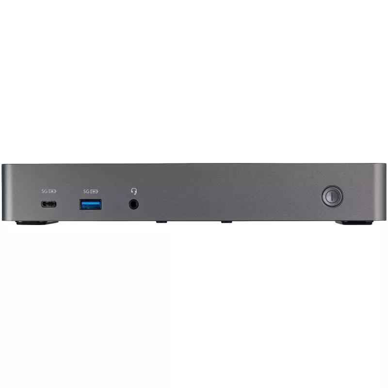 StarTech.com USB-C ir USB-A dokas – hibridinė universali trijų monitorių nešiojamojo kompiuterio prijungimo stotelė su DisplayPort ir HDMI 4K 60Hz – 85W energijos tiekimas, 6x USB šakotuvas, GbE, garso išvestis – USB 3.1 Gen 2 10Gbps – TAA