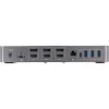 StarTech.com USB-C ir USB-A dokas – hibridinė universali trijų monitorių nešiojamojo kompiuterio prijungimo stotelė su DisplayPort ir HDMI 4K 60Hz – 85W energijos tiekimas, 6x USB šakotuvas, GbE, garso išvestis – USB 3.1 Gen 2 10Gbps – TAA