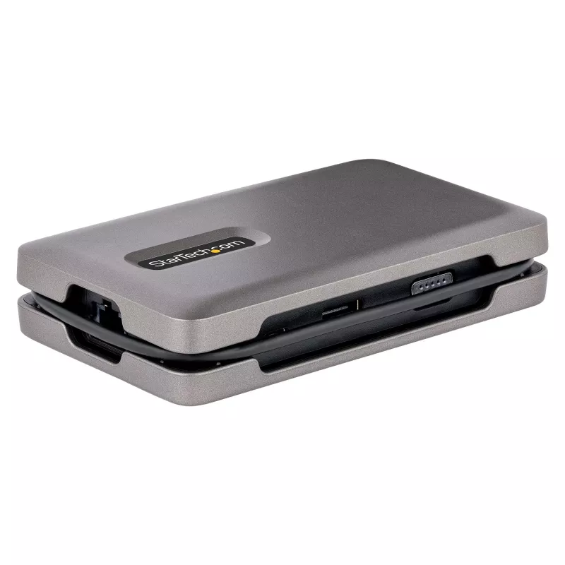 StarTech.com USB-C dviejų monitorių daugiafunkcis adapteris iki 4K 60Hz USB-C DP alternatyvaus režimo vaizdo išvestis ir HDMI 2.0 arba 1080p VGA, 100W PD pralaidinis maitinimas, USB Type-C mini dokas, USB-C prijungimo stotelė, MST šakotuvas