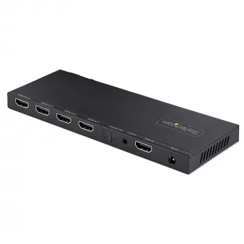 StarTech.com 4 prievadų HDMI skirstytuvas, 4K 60Hz HDMI 2.0 vaizdo, 4K HDMI skirstytuvas su įmontuotu skaleriu, HDMI skirstytuvas 1 įėjimas 4 išėjimai, 3,5 mm / optinis garso prievadas, HDMI ekrano / išvesties skirstytuvas
