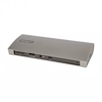 StarTech.com Thunderbolt 4 dokas, 96W maitinimo tiekimas, vienas 8K / dviejų monitorių 4K 60Hz, 3x TB4/USB4 prievadai, 4x USB-A, SD, GbE, Thunderbolt 4 prijungimo stotelė, skirta Windows arba TB3 MacBook, 0,8 m laidas