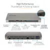 StarTech.com Thunderbolt 4 dokas, 96W maitinimo tiekimas, vienas 8K / dviejų monitorių 4K 60Hz, 3x TB4/USB4 prievadai, 4x USB-A, SD, GbE, Thunderbolt 4 prijungimo stotelė, skirta Windows arba TB3 MacBook, 0,8 m laidas