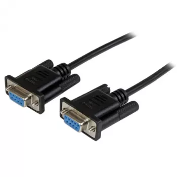 StarTech.com 2 m juodas DB9 RS232 serijinis nulinio modemo kabelis F/F
