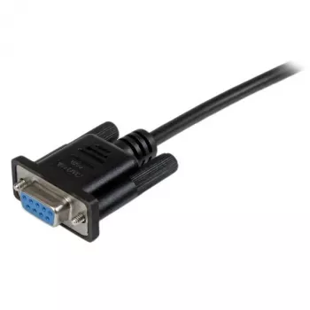 StarTech.com 2 m juodas DB9 RS232 serijinis nulinio modemo kabelis F/F