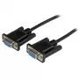 StarTech.com 1 m juodas DB9 RS232 serijinis nulinio modemo kabelis F/F, juoda, 1 m, DB-9, DB-9, moteriška, moteriška