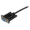 StarTech.com 1 m juodas DB9 RS232 serijinis nulinio modemo kabelis F/F, juoda, 1 m, DB-9, DB-9, moteriška, moteriška