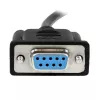 StarTech.com 1 m juodas DB9 RS232 serijinis nulinio modemo kabelis F/F, juoda, 1 m, DB-9, DB-9, moteriška, moteriška