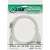 InLine USB 2.0 prailginimo kabelis, Type A M/F, permatomas, su feritu, 3 m