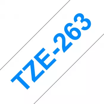 Etikečių juosta Brother TZe263 36 mm mėlyna ant balto
