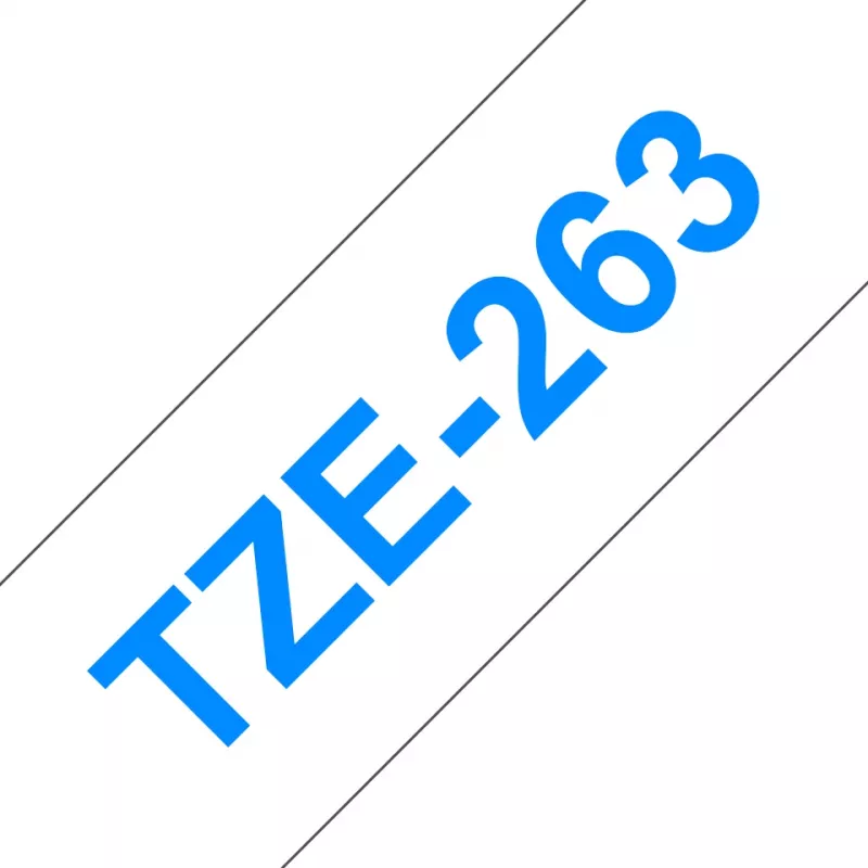 Etikečių juosta Brother TZe263 36 mm mėlyna ant balto