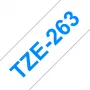 Etikečių juosta Brother TZe263 36 mm mėlyna ant balto