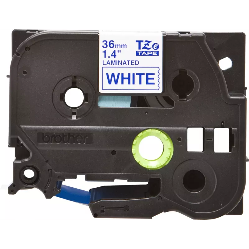Etikečių juosta Brother TZe263 36 mm mėlyna ant balto