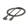 StarTech.com 3 pėd. (1 m) Tvirtas kampinis USB-C laidas, USB 3.2 Gen 2 (10 Gbps), pilnavertis USB-C į C duomenų perdavimo laidas, 4K 60Hz DP Alt Mode, 100W Power Delivery - 90 laipsnių USB Type-C laidas