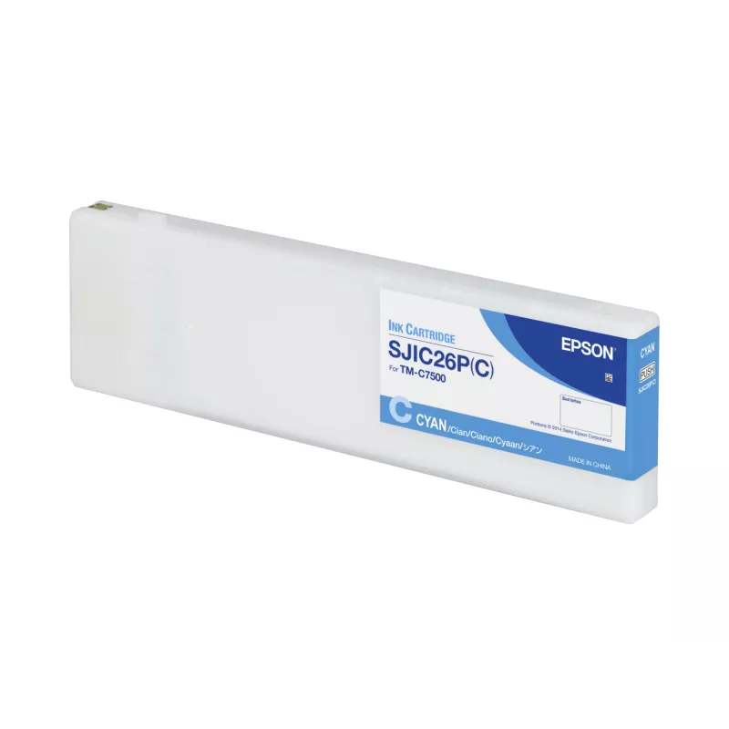 Epson SJIC26P(C): Rašalo kasetė ColorWorks C7500 (Žydra)