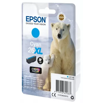 Epson Polar bear Singlepack Žydra 26XL Claria Premium Ink