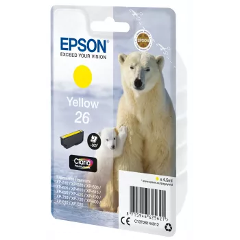 Epson Polar bear Vienetinis paketas geltonas 26 Claria Premium rašalas