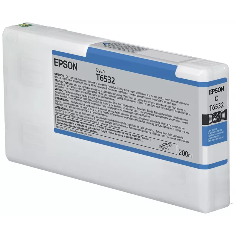Epson T6532 žydra rašalo kasetė (200 ml), Žydra, 200 ml, 1 vnt.