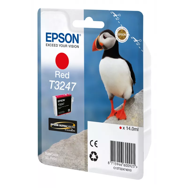 Rašalo kasetė Epson T3247 raudona
