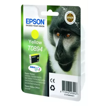 Epson Monkey vienos pakuotės geltonas T0894 DURABrite Ultra rašalas