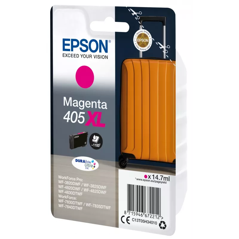 Epson 405XL rašalo kasetė 1 vnt. Originali didelio našumo (XL) purpurinė