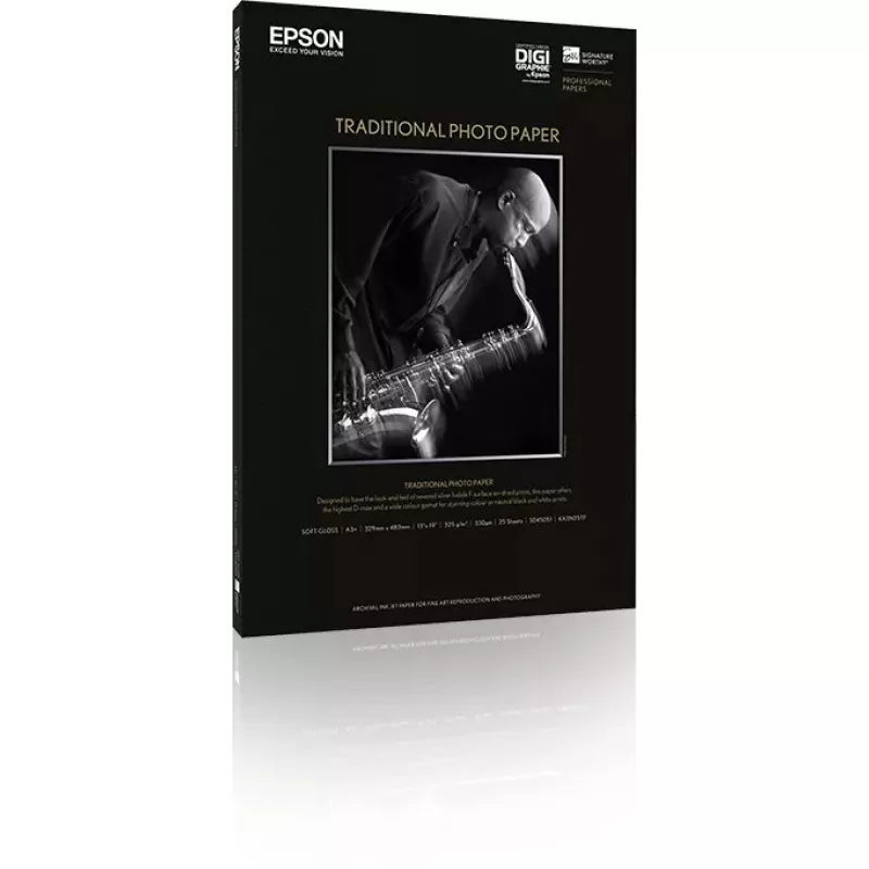 Epson Traditional Photo Paper, DIN A3+, 330 g/m², 25 lapai