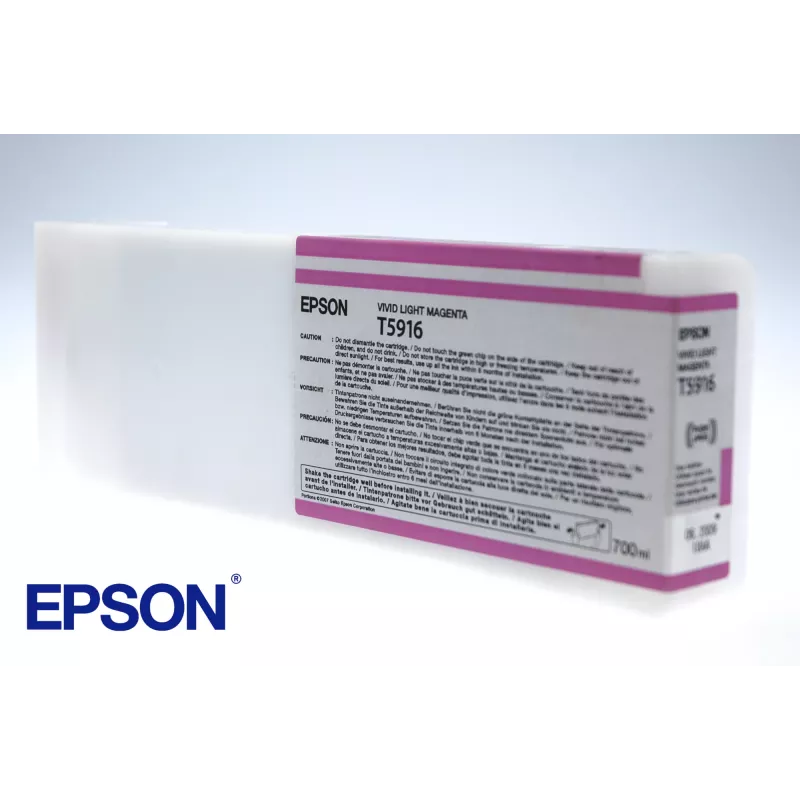 “Epson” viengubas rašalo buteliukas Vivid Light Magenta T591600, šviesiai purpurinė, pigmentinis rašalas, 700 ml, 1 vnt.