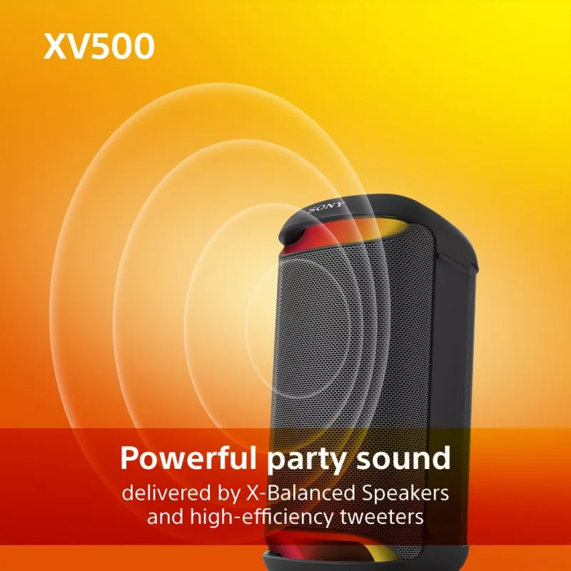 Sony XV500 vakarėlių garsiakalbis juodas