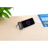 Manhattan išorinė baterija su integruotu USB-C kištuku, 5000 mAh, iki 10 W išvestis, atraminė kojelė naudojimui kaip telefono laikiklis, juoda, vienerių metų garantija