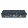 StarTech.com 4 prievadų DisplayPort KVM jungiklis, vienas 4K 60Hz monitorius, 6x USB prievadai, mygtukinis ir karštųjų klavišų perjungimas, DisplayPort 1.2, OS nepriklausomas, TAA atitinkantis
