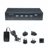 StarTech.com 4 prievadų DisplayPort KVM jungiklis, vienas 4K 60Hz monitorius, 6x USB prievadai, mygtukinis ir karštųjų klavišų perjungimas, DisplayPort 1.2, OS nepriklausomas, TAA atitinkantis