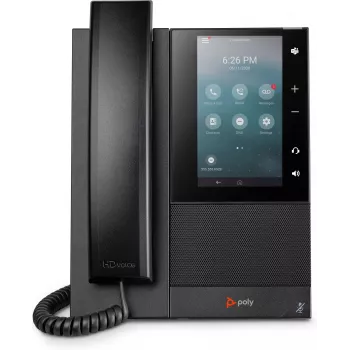 HP Poly CCX 500 verslo medijos telefonas su atviru SIP ir PoE palaikymu