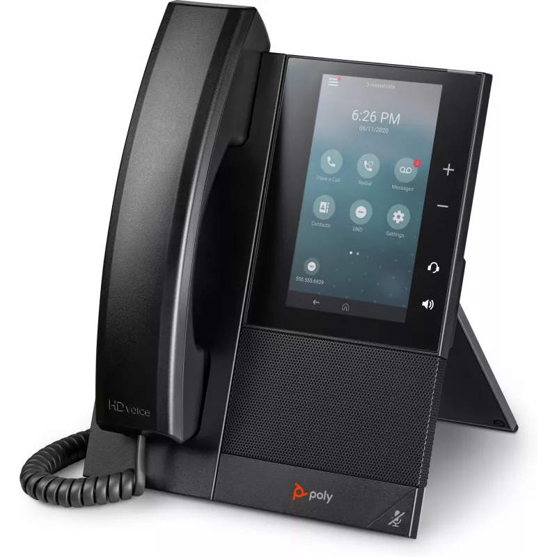 HP Poly CCX 500 verslo medijos telefonas su atviru SIP ir PoE palaikymu