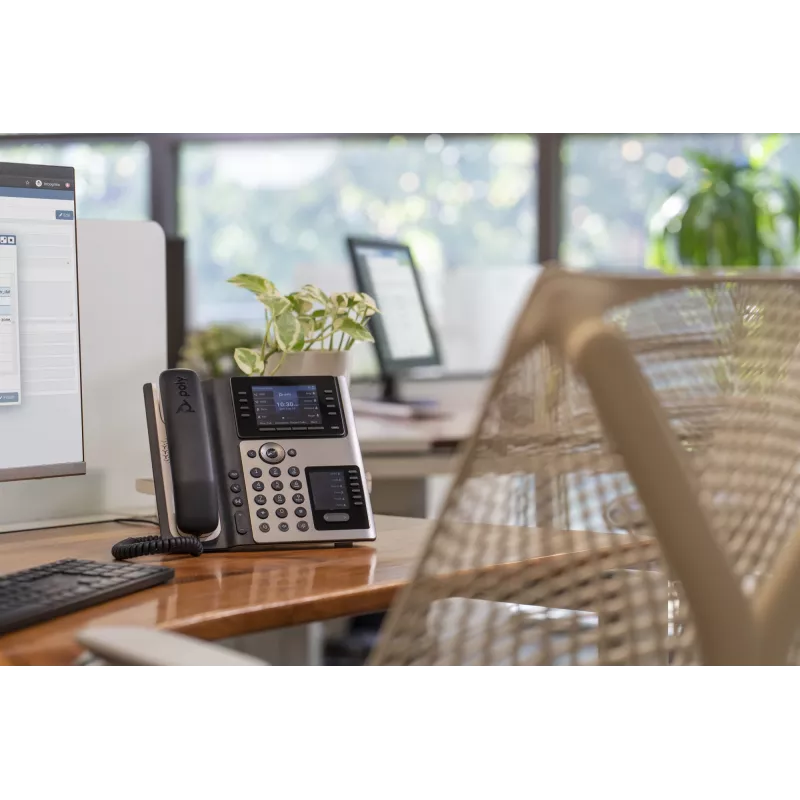 IP telefonas POLY Edge E400 8 linijos Laidinis ragelis Juodas