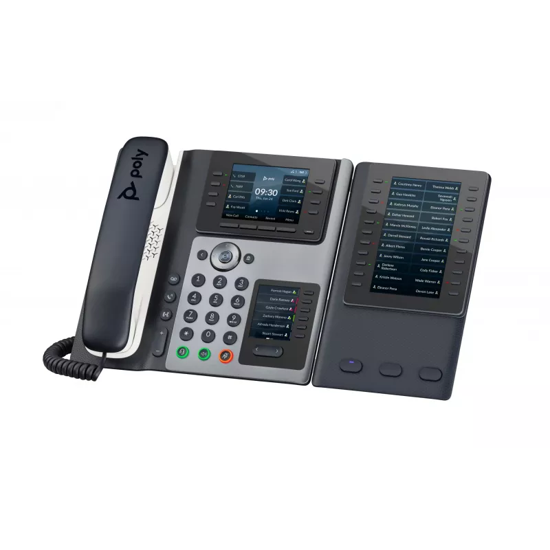 IP telefonas POLY Edge E400 8 linijos Laidinis ragelis Juodas