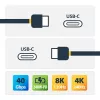 “StarTech.com” 50 cm USB4 laidas, USB-IF sertifikuotas USB-C laidas, 40 Gbps, 240 W maitinimo tiekimas PD 3.1 EPR, 8K 60 Hz, USB-C duomenų perdavimo laidas/viela, suderinamas su Thunderbolt/USB 3.2 prievadais