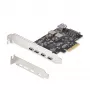StarTech.com 5 prievadų USB PCIe kortelė, USB 3.2 10 Gbps, PCI Express kortelė su 4x USB-C prievadais, 1x USB-A vidiniu prievadu, USB PCIe valdiklio kortelė, Windows/macOS/Linux
