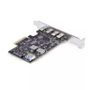 StarTech.com 5 prievadų USB PCIe kortelė, USB 3.2 10 Gbps, PCI Express kortelė su 4x USB-C prievadais, 1x USB-A vidiniu prievadu, USB PCIe valdiklio kortelė, Windows/macOS/Linux