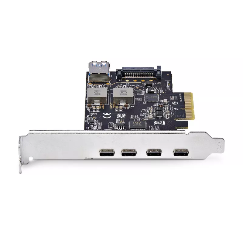 StarTech.com 5 prievadų USB PCIe kortelė, USB 3.2 10 Gbps, PCI Express kortelė su 4x USB-C prievadais, 1x USB-A vidiniu prievadu, USB PCIe valdiklio kortelė, Windows/macOS/Linux