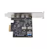 StarTech.com 5 prievadų USB PCIe kortelė, USB 3.2 10 Gbps, PCI Express kortelė su 4x USB-C prievadais, 1x USB-A vidiniu prievadu, USB PCIe valdiklio kortelė, Windows/macOS/Linux