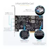 StarTech.com 5 prievadų USB PCIe kortelė, USB 3.2 10 Gbps, PCI Express kortelė su 4x USB-C prievadais, 1x USB-A vidiniu prievadu, USB PCIe valdiklio kortelė, Windows/macOS/Linux