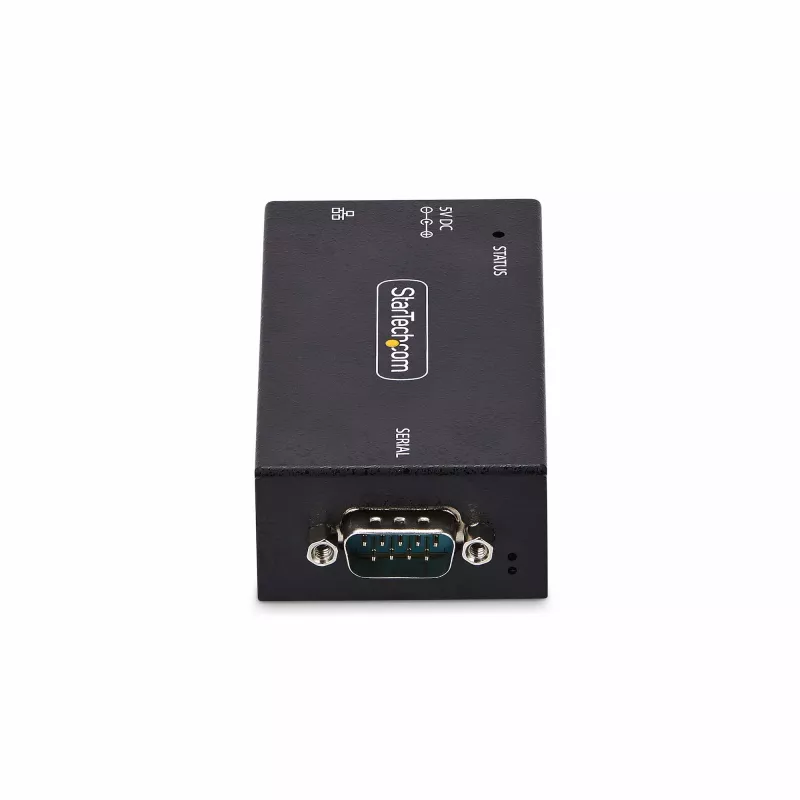 StarTech.com 1 prievado nuosekliojo ryšio į eternetą adapteris, IP nuosekliojo įrenginio serveris nuotoliniams RS232 įrenginiams, tvirtinamas ant sienos/DIN bėgio, metalinis korpusas, RJ45 LAN į DB9 nuosekliojo ryšio keitiklis