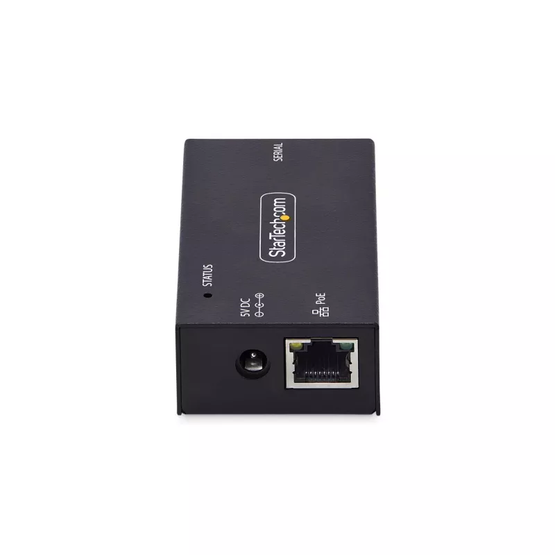 StarTech.com 1 prievado nuoseklioji sąsaja į eternetą adapteris, 802.3af PoE IP nuosekliųjų įrenginių serveris nuotoliniams RS232 įrenginiams, montuojamas ant sienos/DIN bėgelio, RJ45 LAN į DB9 nuoseklusis keitiklis, TAA